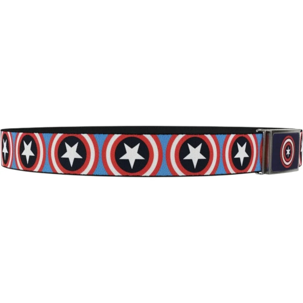 Marvel Captain America Shield Web Belt 48 Inch Adjustable Metal Buckle NWT